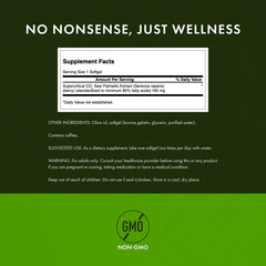 Close-up of label highlighting 160 mg Saw Palmetto