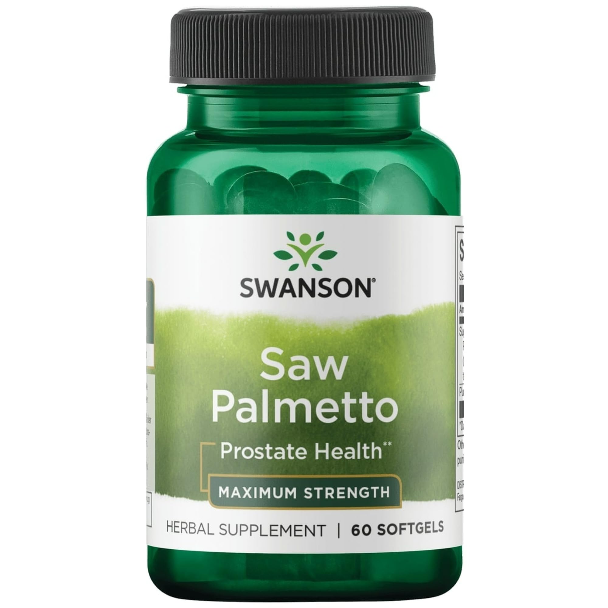 Swanson Saw Palmetto 320 mg bottle label
