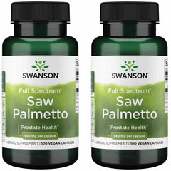 Swanson Saw Palmetto 540 mg bottle – front view (2-pack)