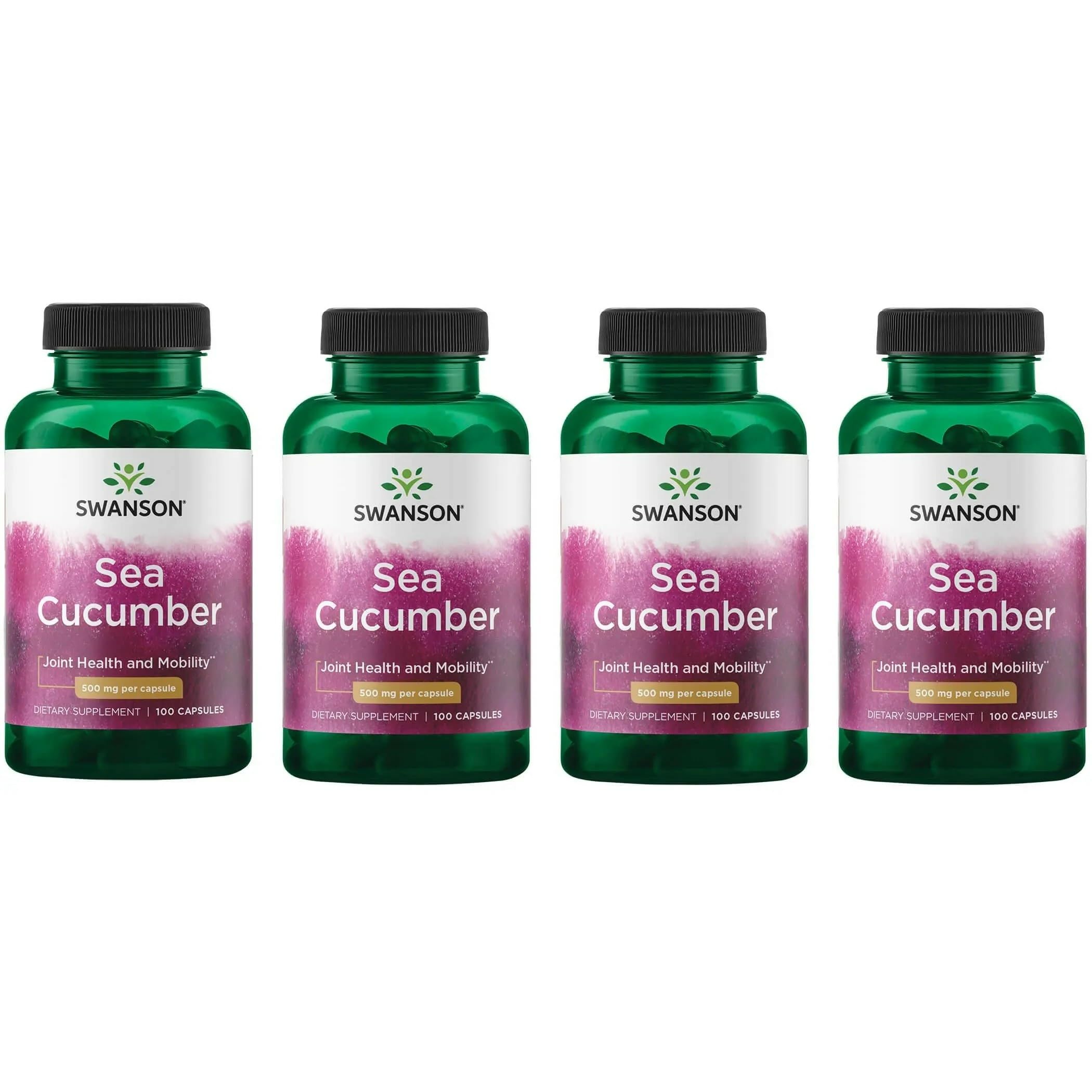 Front view of Swanson Sea Cucumber 4-pack bottle