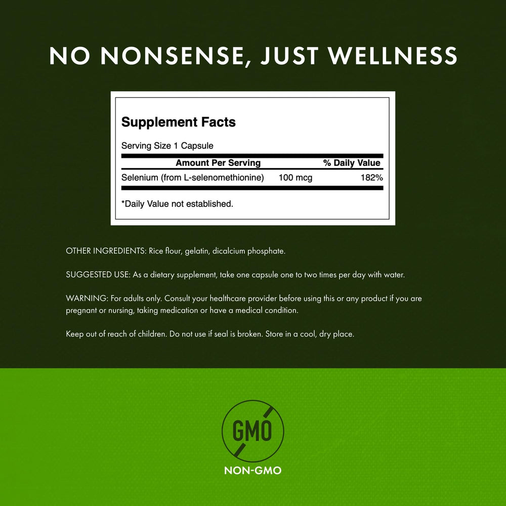 Swanson Selenium product packaging and bottle