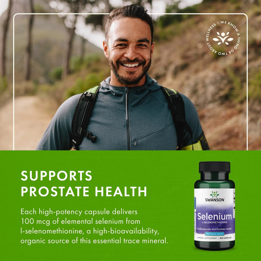 Swanson Selenium bottle showcasing third-party testing note