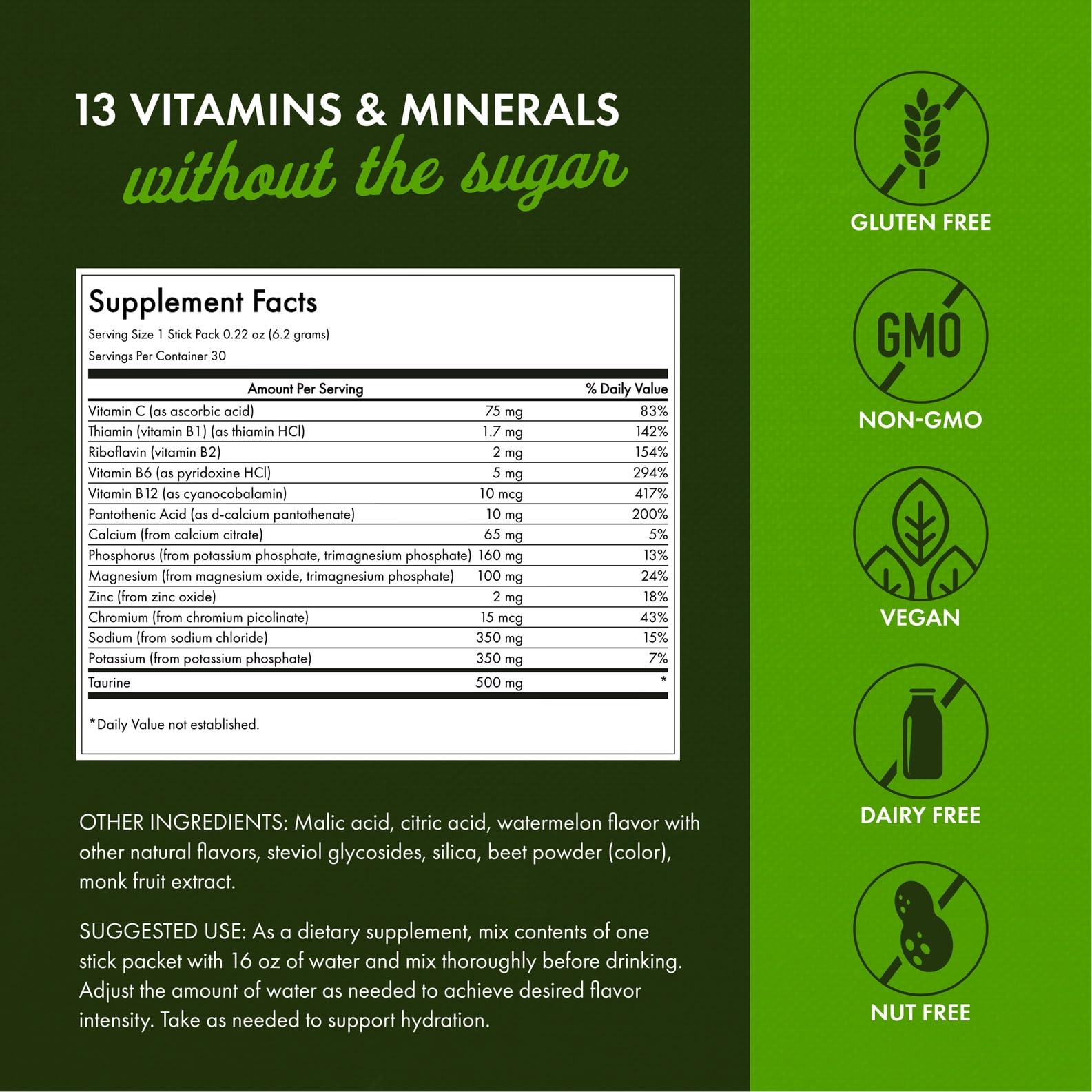 Three Swanson Simply Hydrate electrolyte mix packets