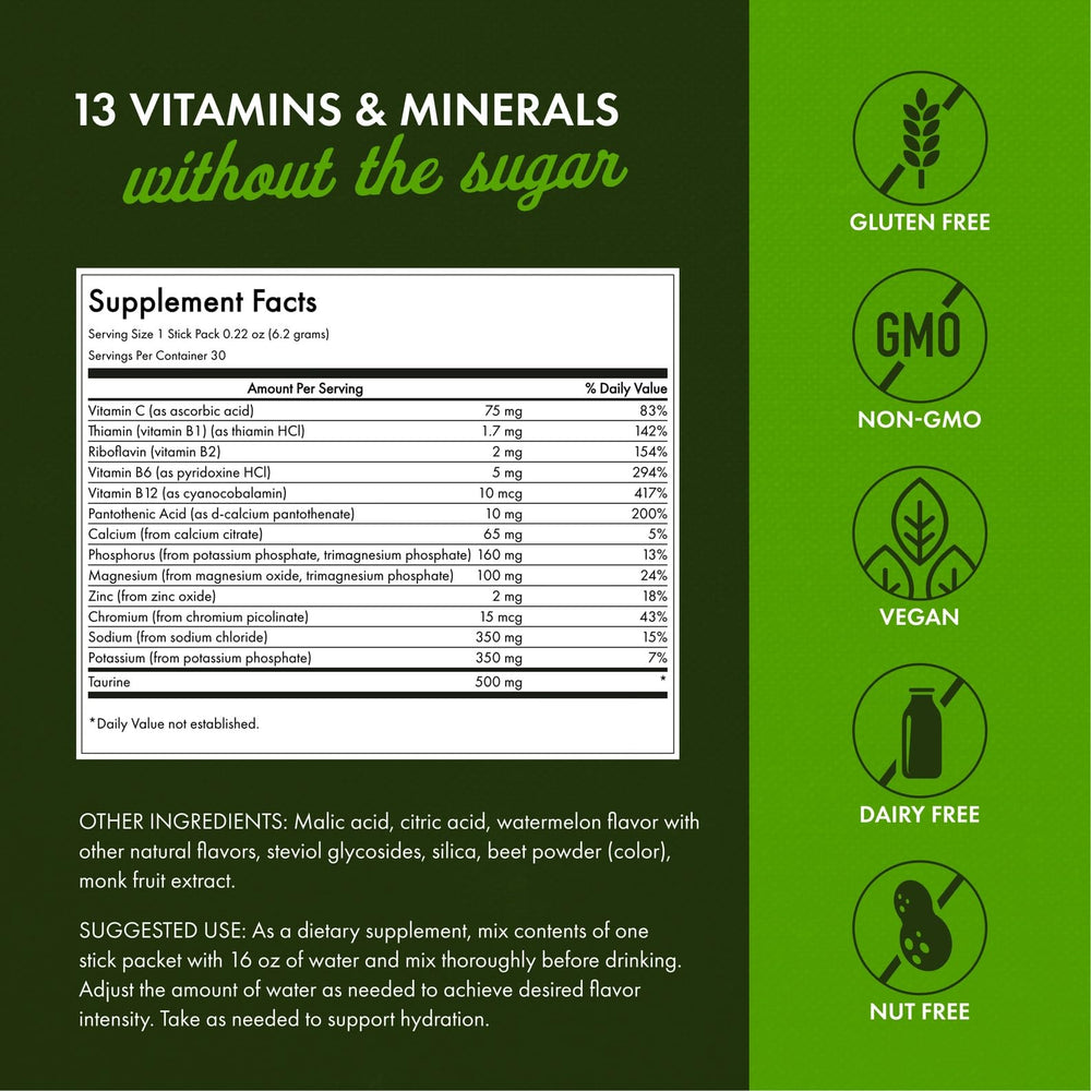 Three Swanson Simply Hydrate electrolyte mix packets