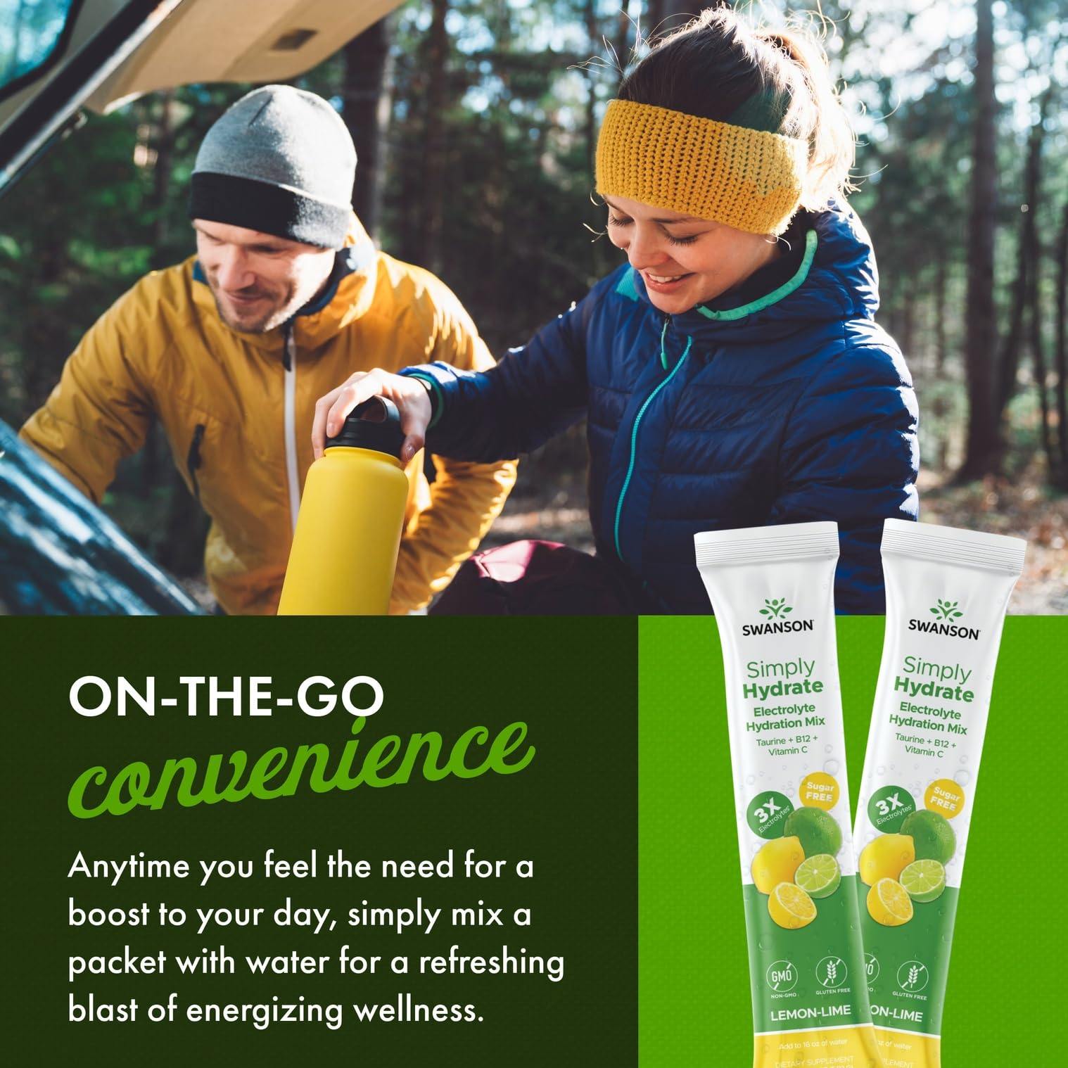 Sugar-free electrolyte powder with 0 calories Swanson Simply Hydrate