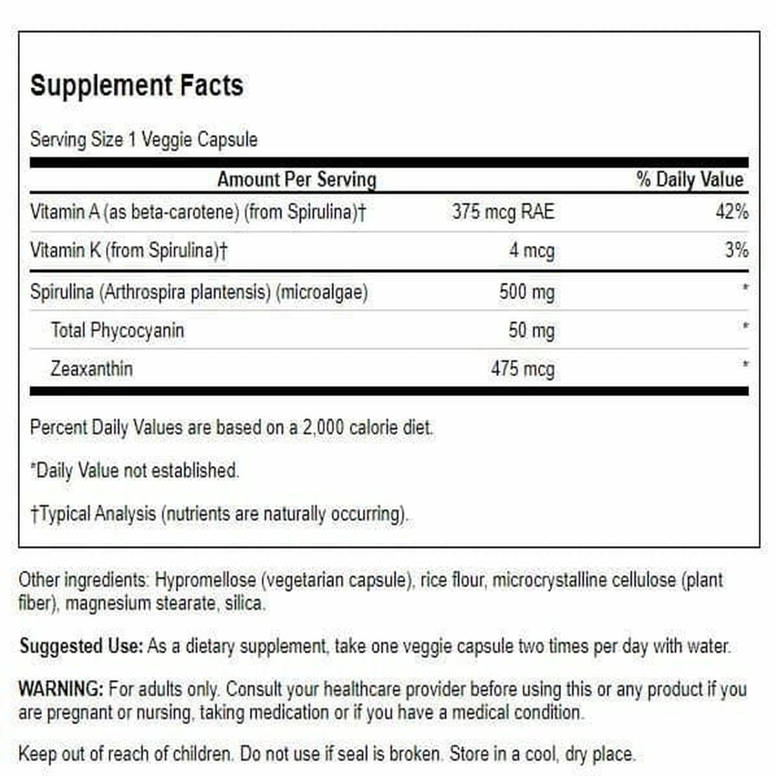 90 vegetarian capsules container