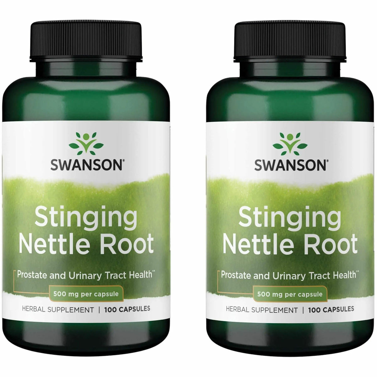 Swanson Stinging Nettle Root 500mg bottle – 2-pack hero image