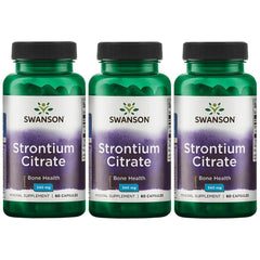 Swanson Strontium Citrate 340 mg 60 capsules (3 pack)