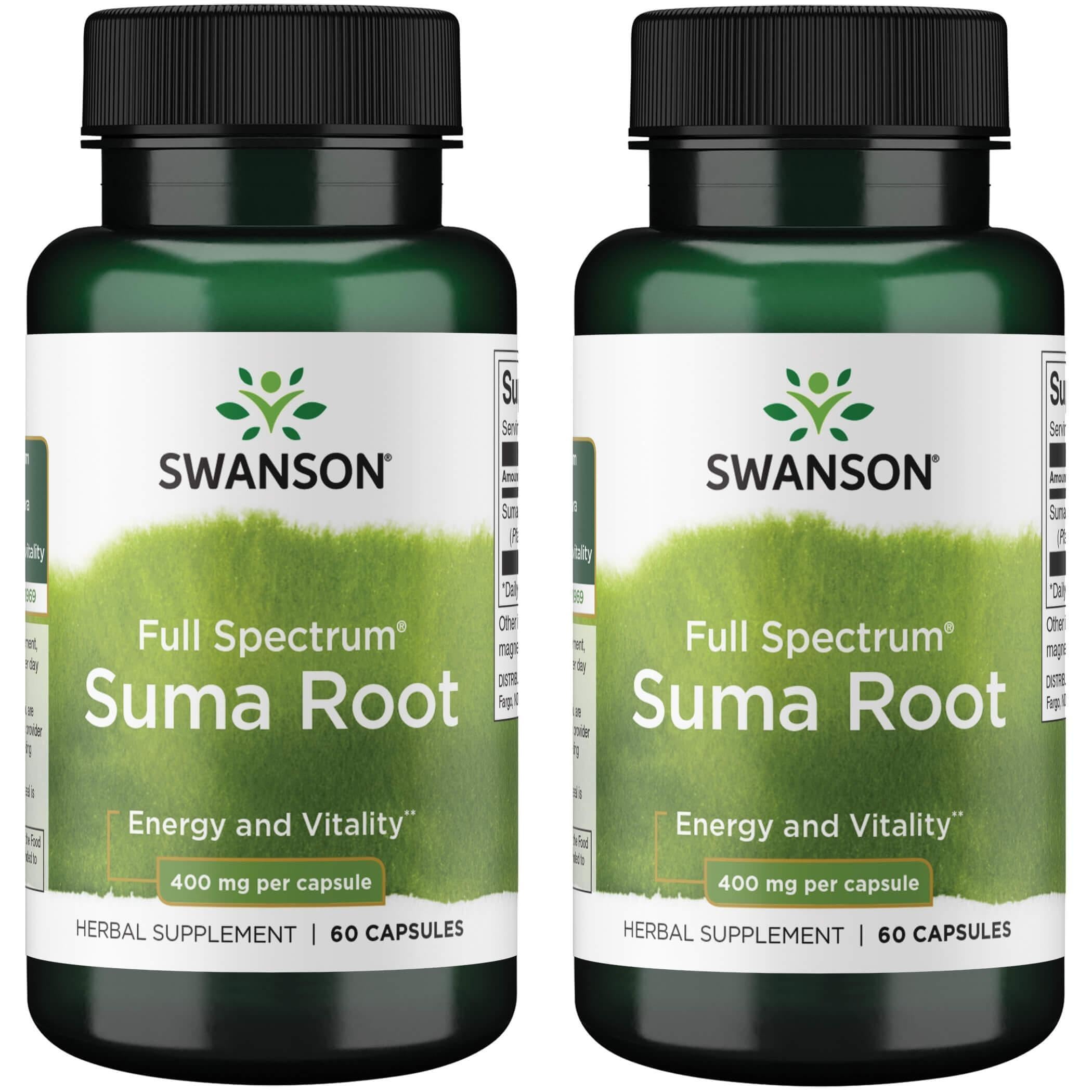 Swanson Full Spectrum Suma Root 400 mg 60 capsules - 2 pack