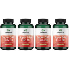 Top view of Swanson Super Dpa Fish Oil 1,000 mg bottle with 60 Sgels