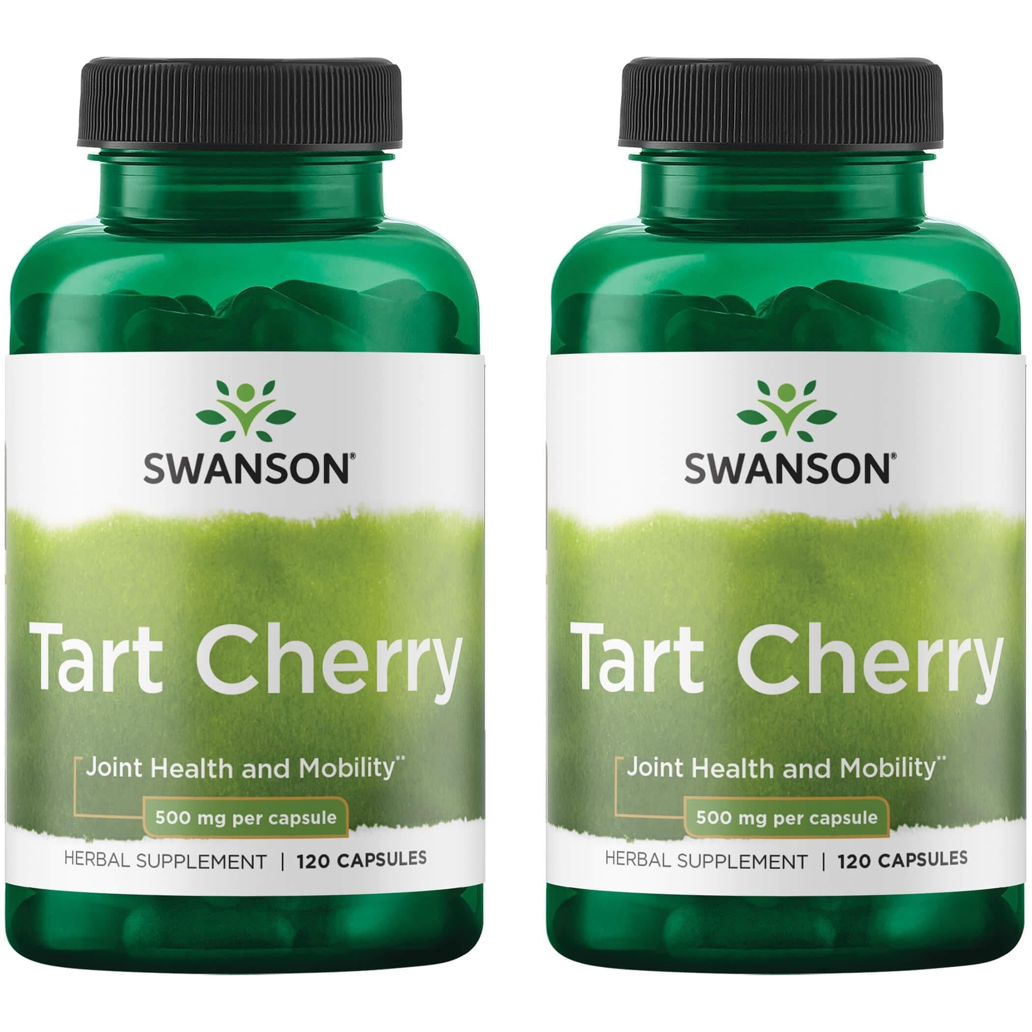 Swanson Tart Cherry 500 mg, 120 capsules, 2-pack bottle