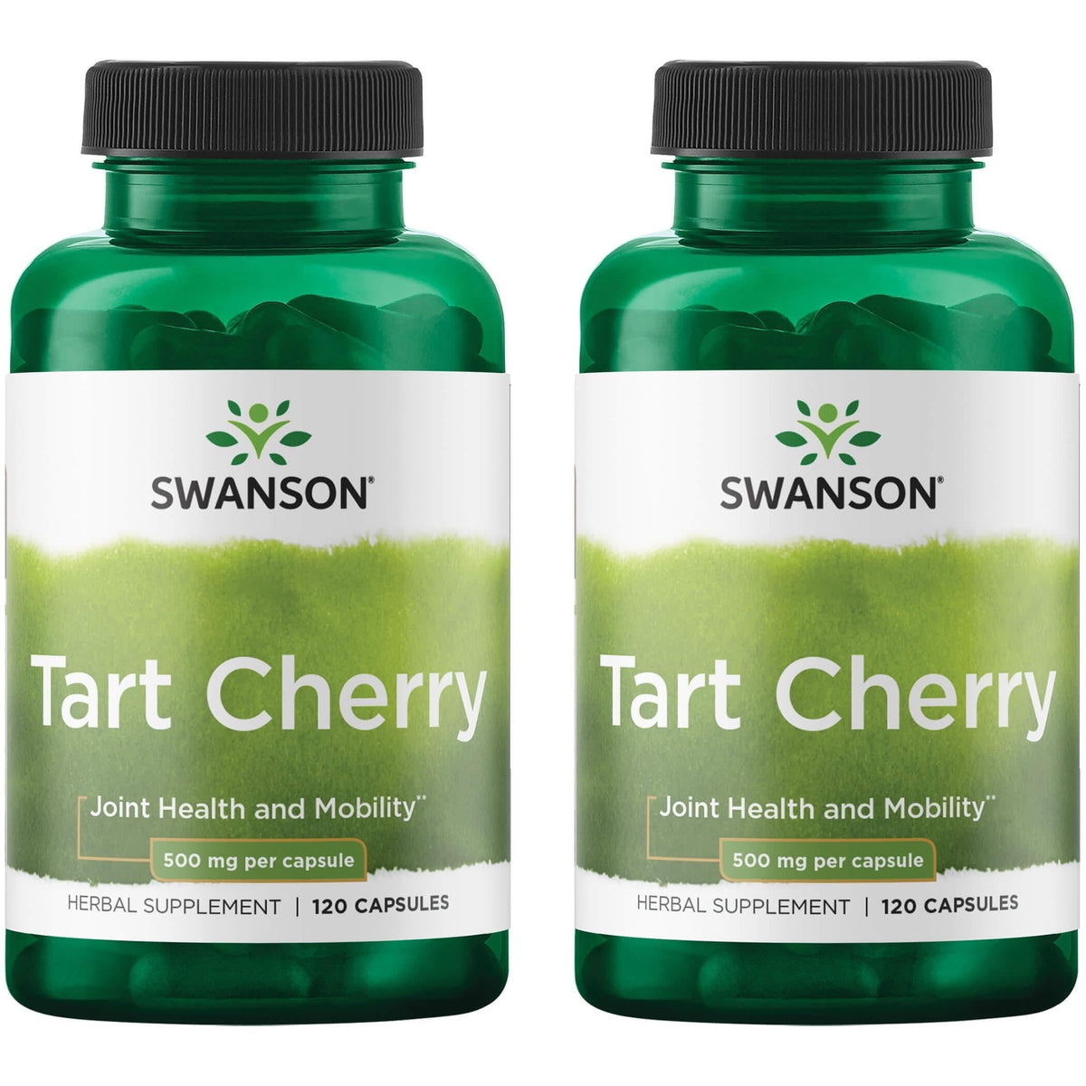 Swanson Tart Cherry 500 mg, 120 capsules, 2-pack bottle