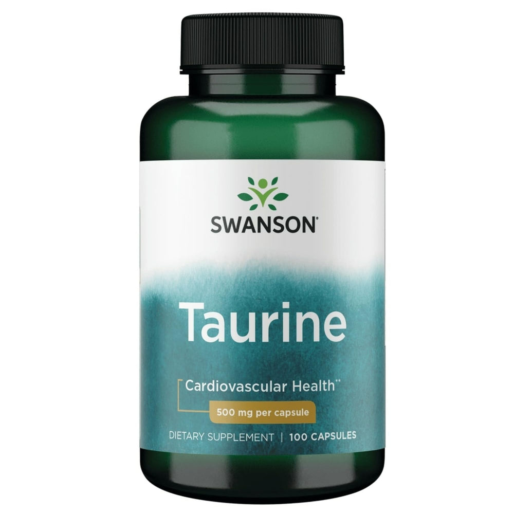 Swanson Taurine bottle – 100 capsules, 500 mg each