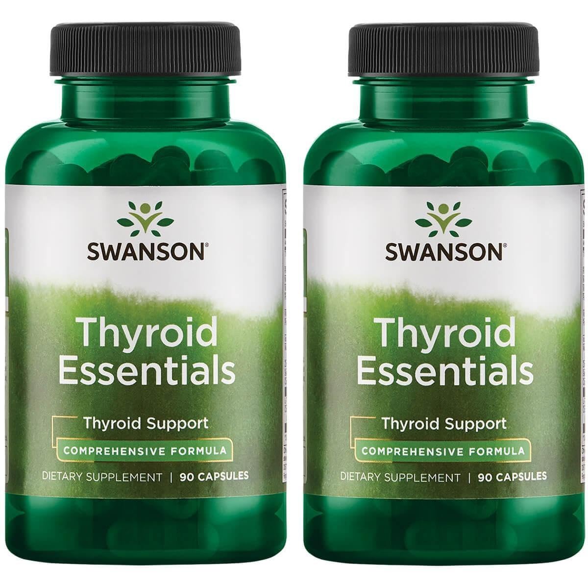Front view of Swanson Thyroid Essentials 90 capsules 2-pack