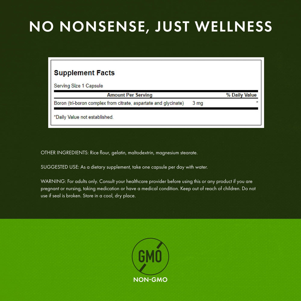 Boron's three forms: citrate, aspartate and glycinate