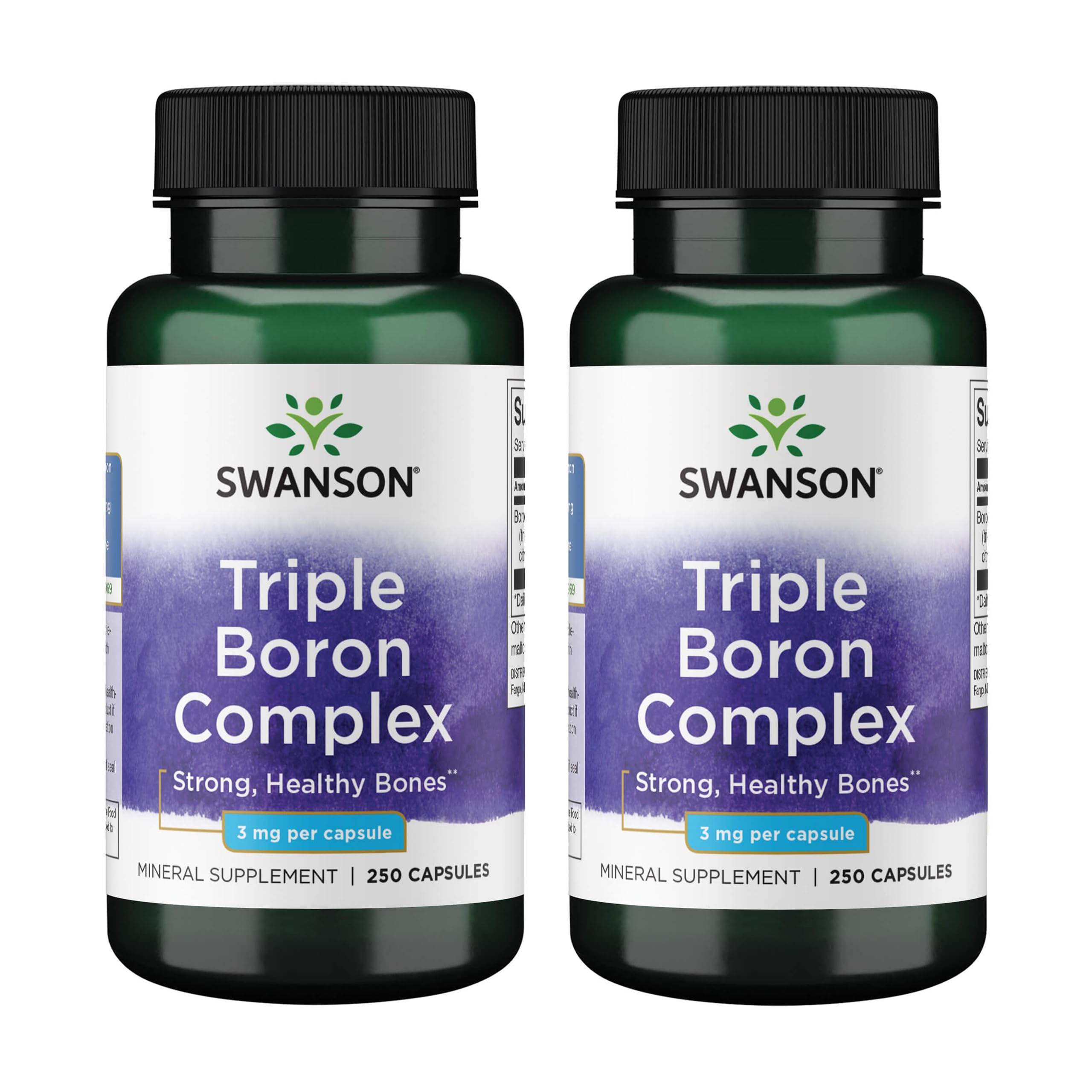 Swanson Triple Boron Complex bottle front with two-pack