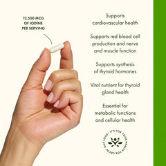 Close-up of orange veggie capsules from Swanson Triple Iodine Complex