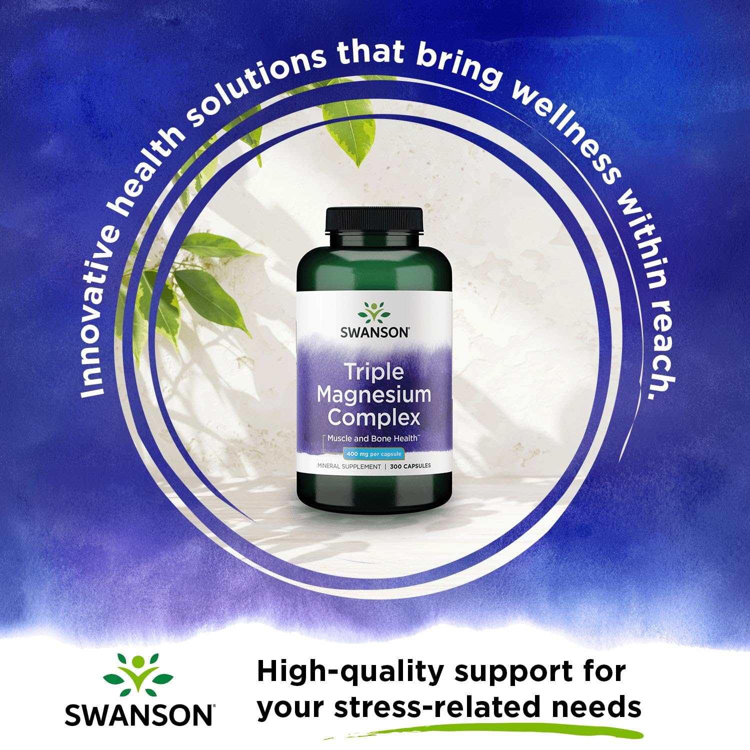 Swanson Triple Magnesium Complex supplement facts panel