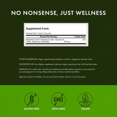 Close-up of Swanson Triple Magnesium Complex capsules