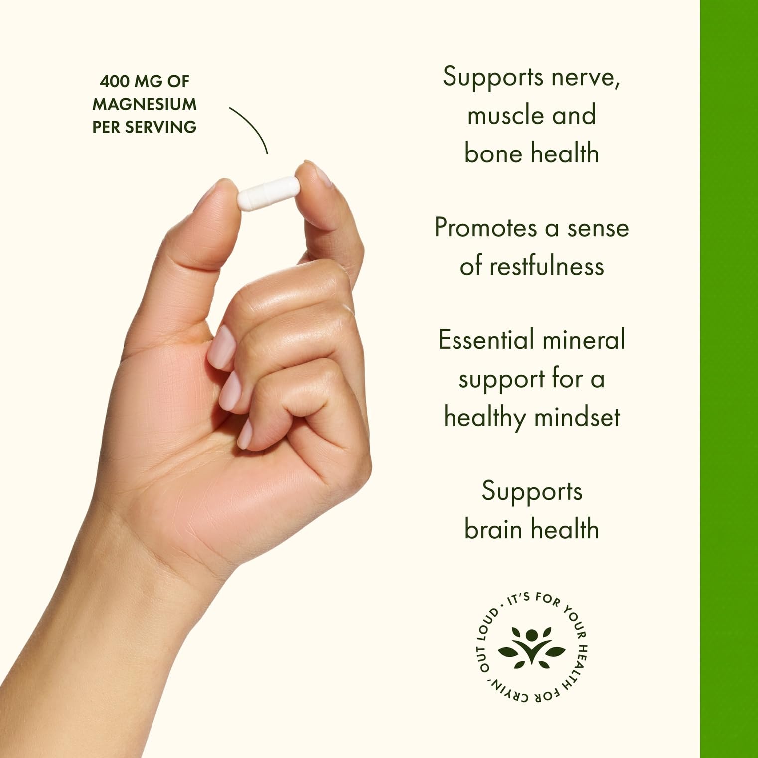 Ingredients panel for Swanson Triple Magnesium Complex