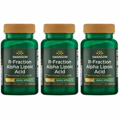 Swanson Triple Strength R-Fraction Alpha Lipoic Acid bottle label — 300 mg per capsule