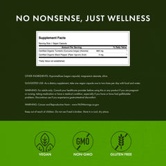 Label on Swanson Turmeric & Black Pepper bottle highlighting bioavailability