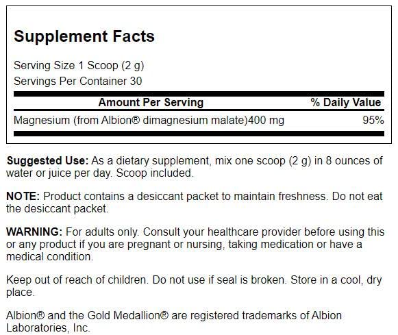 DIMAGNESIUM Malate label close-up