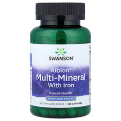 Swanson ULT Albion Multi-MIN with Iron bottle label (120 caps)
