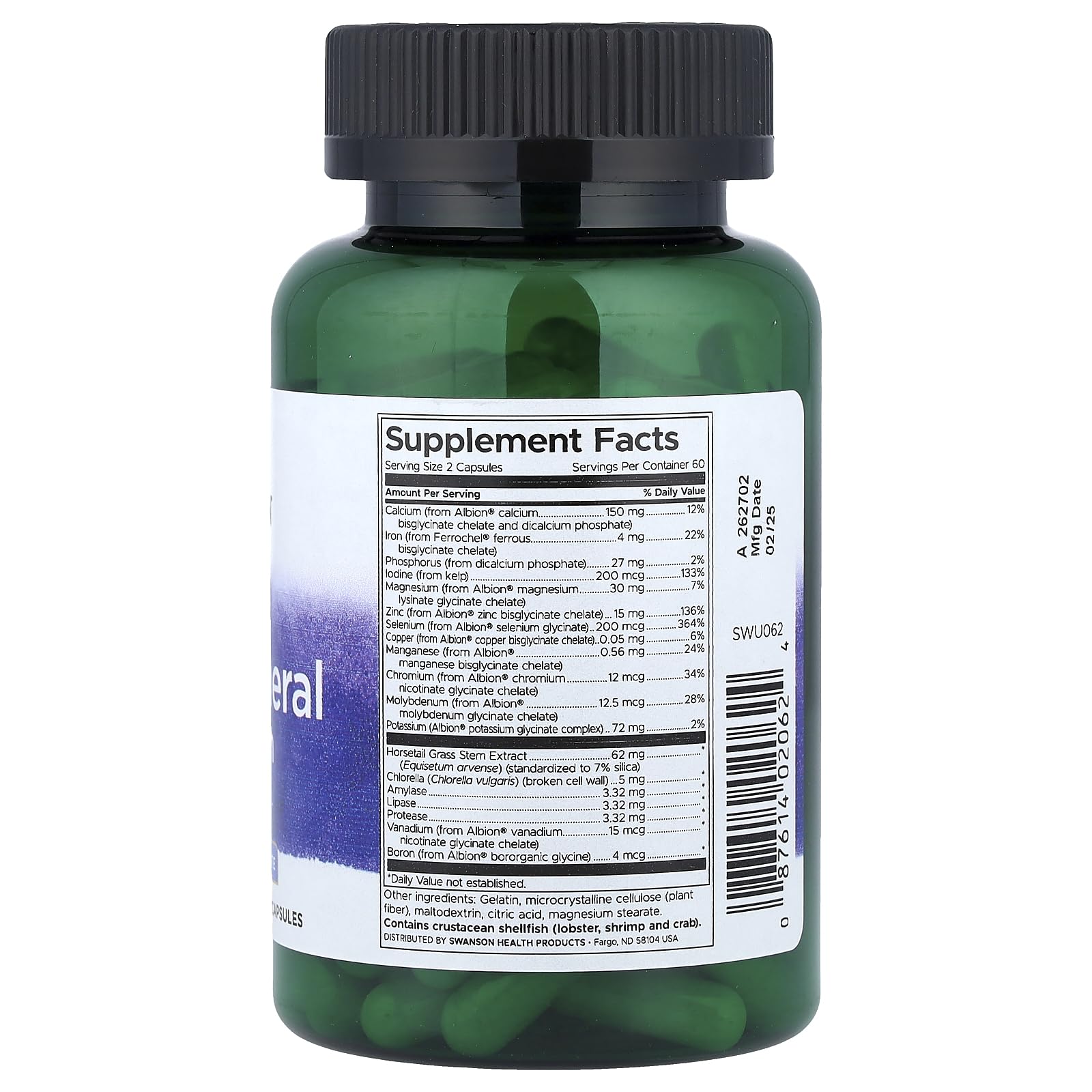 Illustration of Albion chelated minerals for the Multi-MIN with Iron supplement