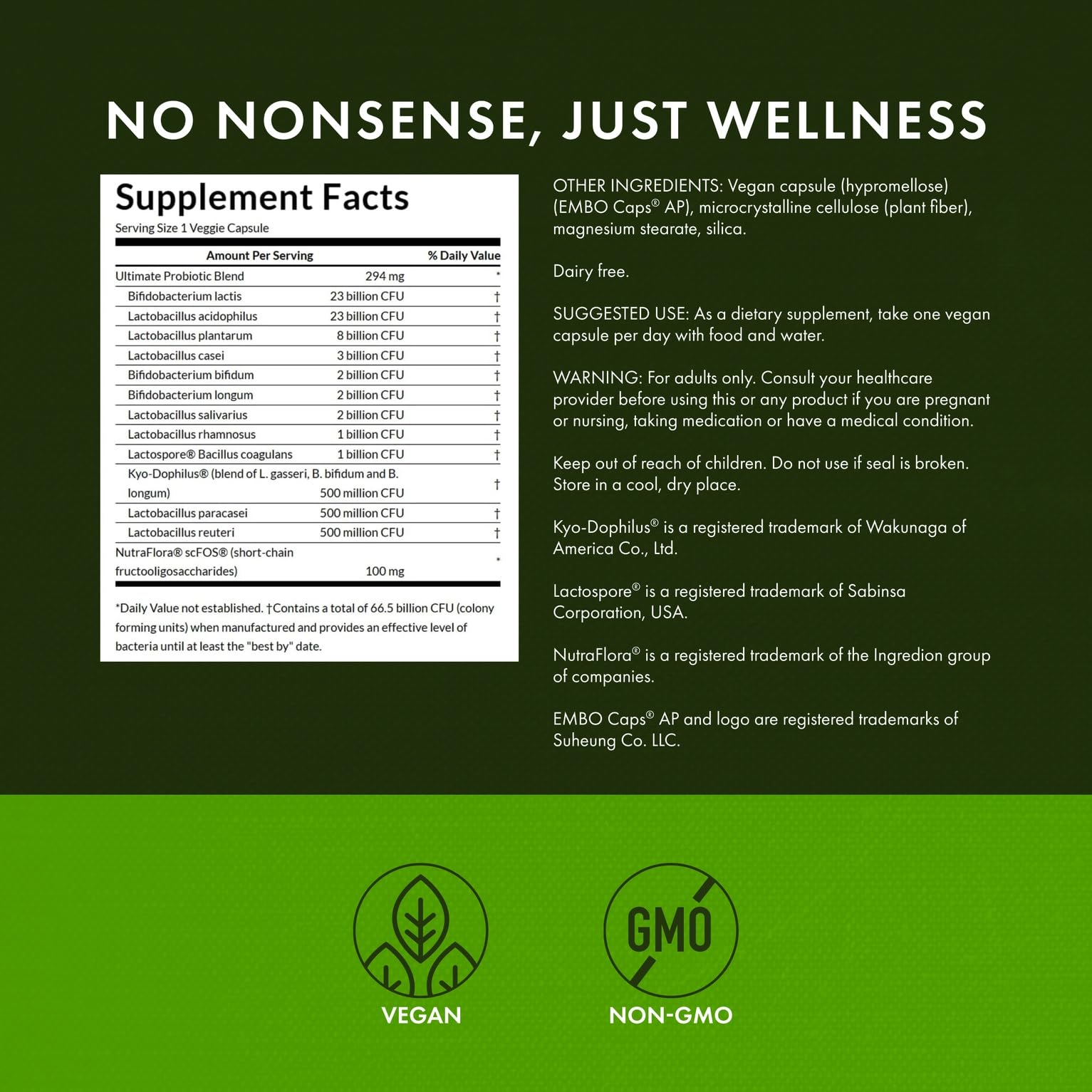 Science and ingredients overview for Swanson probiotic formula