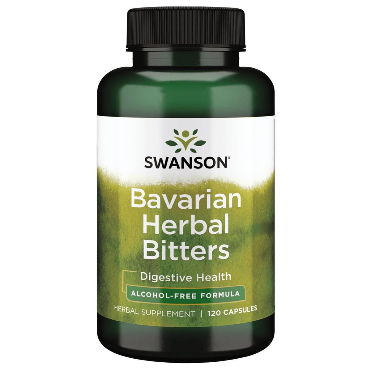 Front view of Swanson Ultra Bavarian Herbal Bitters 120 capsules bottle