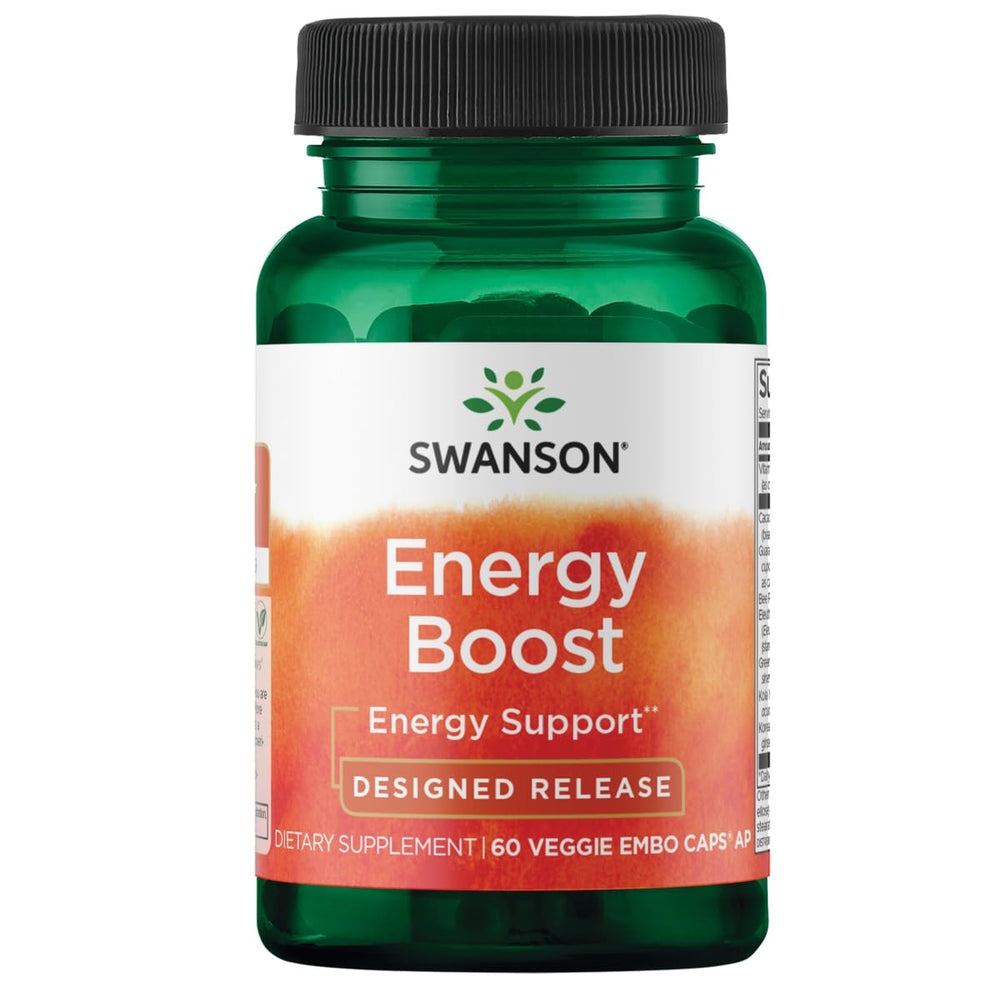Swanson Ultra Energy Boost Designed Release 60 Veg Caps bottle
