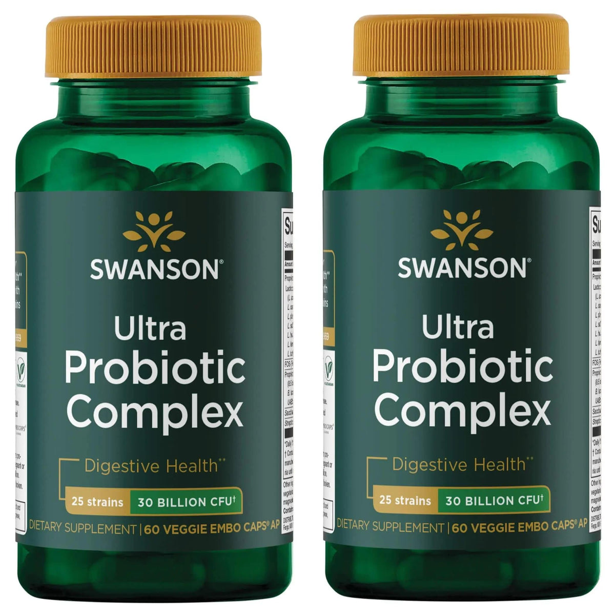 Product label showing 30 Billion CFU and 25 probiotic strains