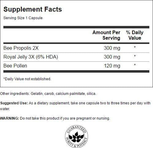 Close-up of royal jelly 6% HDA concentrate label