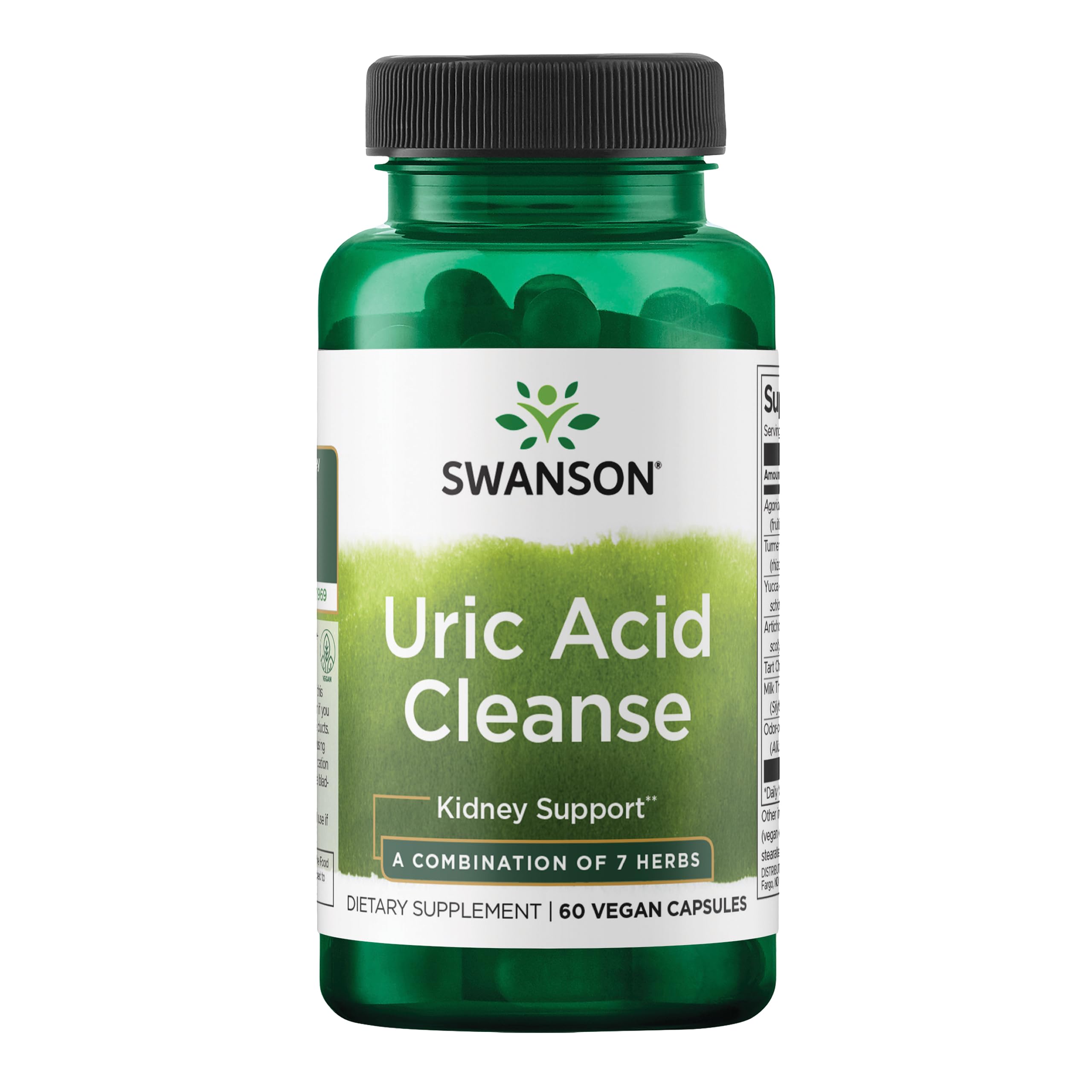 Swanson Uric Acid Cleanse bottle for daily detox support.