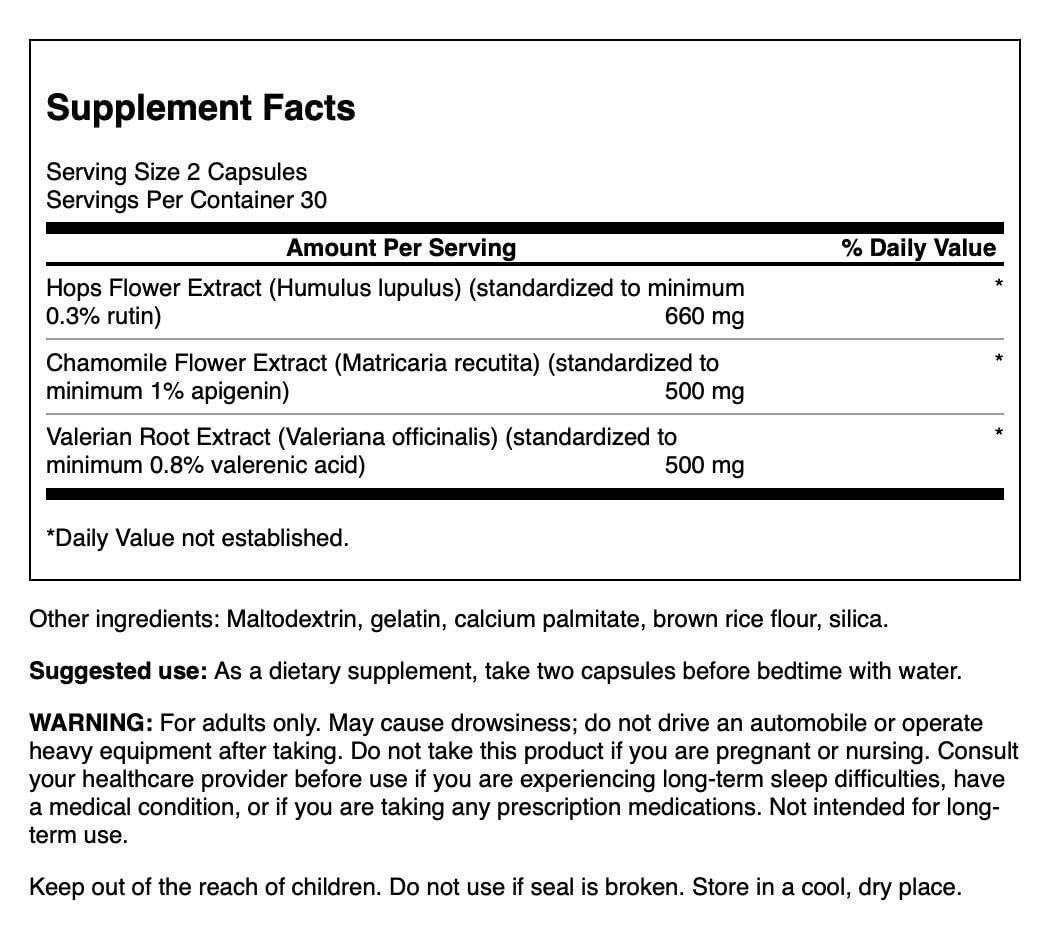 Swanson Sleep Complex packaging showing 60 capsules