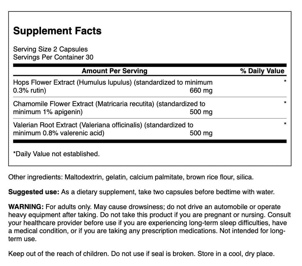 Swanson Sleep Complex packaging showing 60 capsules