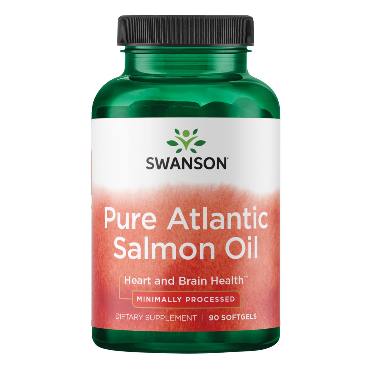 Swanson Virgin Salmon Oil ecomega 1050 mg Softgels bottle front view