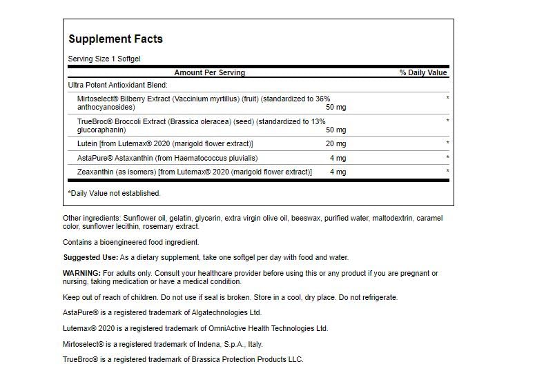 Close up of lutein and zeaxanthin ingredients
