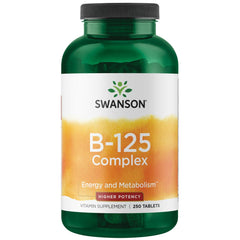 Bottle of Swanson Vitamin B-125 Complex 250 Tabs