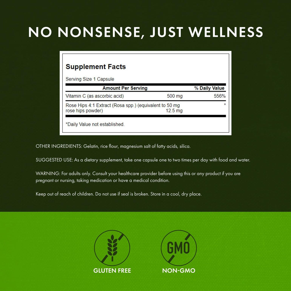 Swanson Vitamin C Rose HIPS full-spectrum plant-based ingredients image