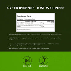 Swanson Vitamin C timed-release packaging showing 1000 mg per tablet