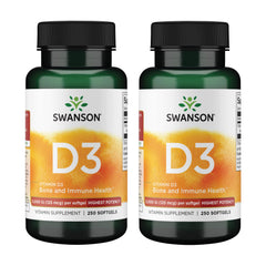 Swanson Vitamin D3 softgels bottle showing 125 mcg dosage