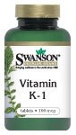 Swanson Vitamin K-1 100 mcg 100 tabs bottle label