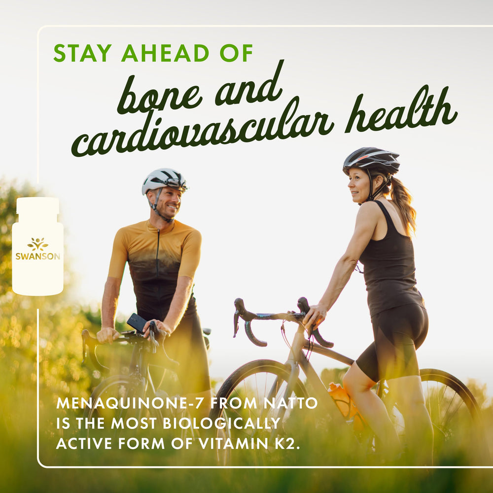 Two Swanson Vitamin K2 Natto 2-pack softgels bottles