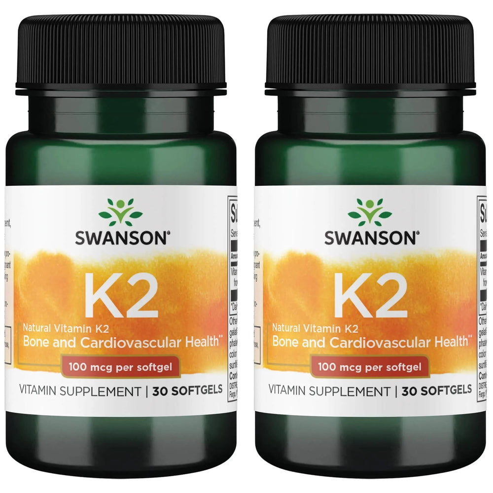 Swanson Vitamin K2 MK-7 bottle label