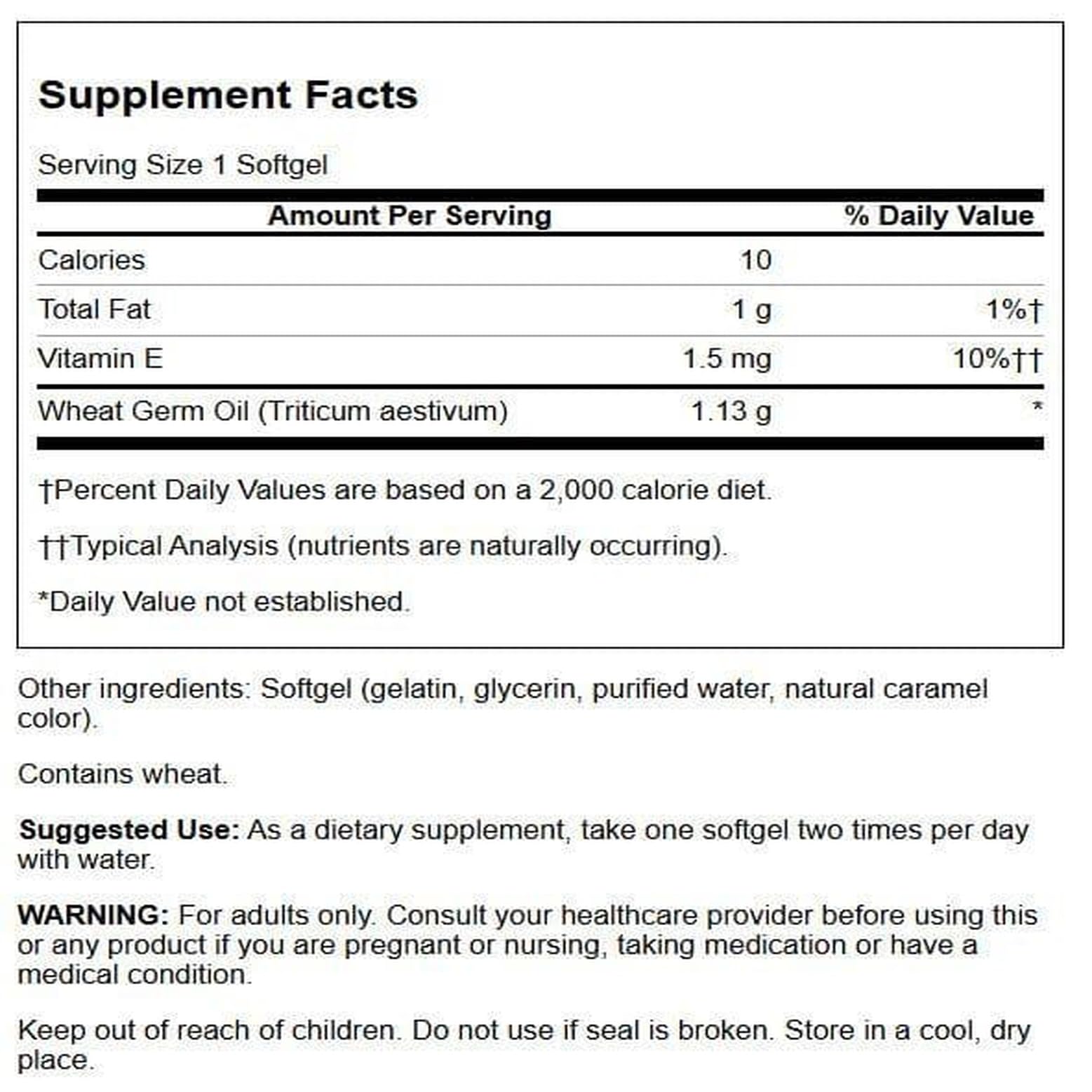 Close-up of wheat germ oil softgels