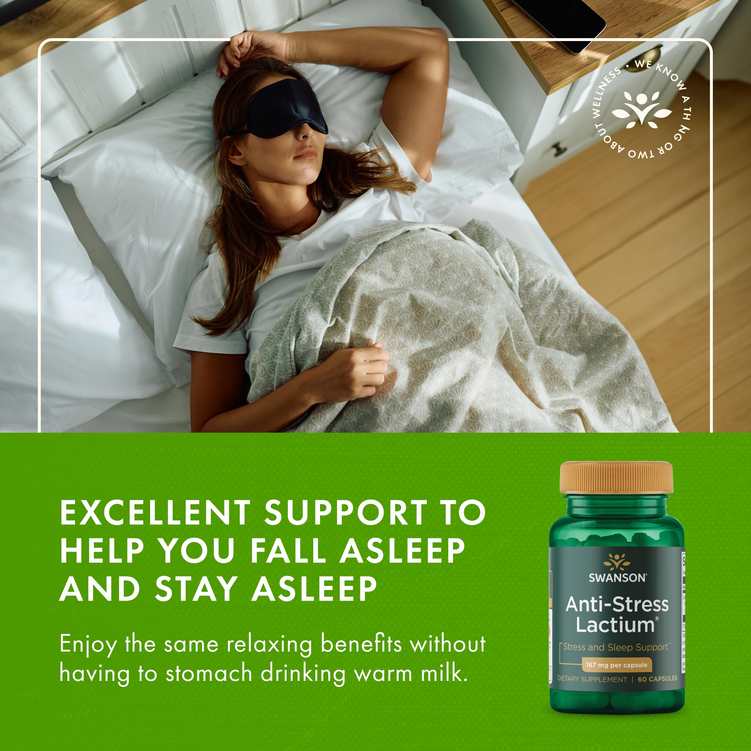 Lifestyle image of a calm, relaxed person after taking the supplement