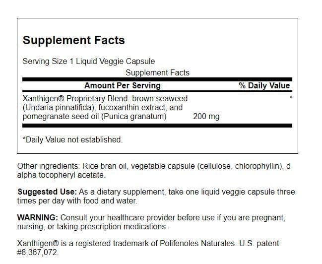 Swanson Xanthigen brown seaweed close-up, emphasizing natural ingredient.