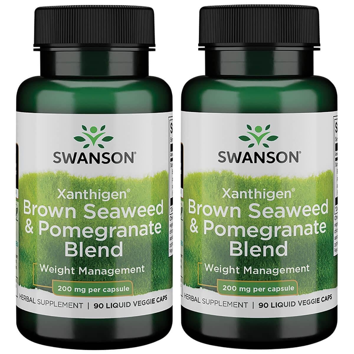 Swanson Xanthigen Brown Seaweed & Pomegranate Blend 200 mg, 90 Liquid Veggie Caps (2 Pack)